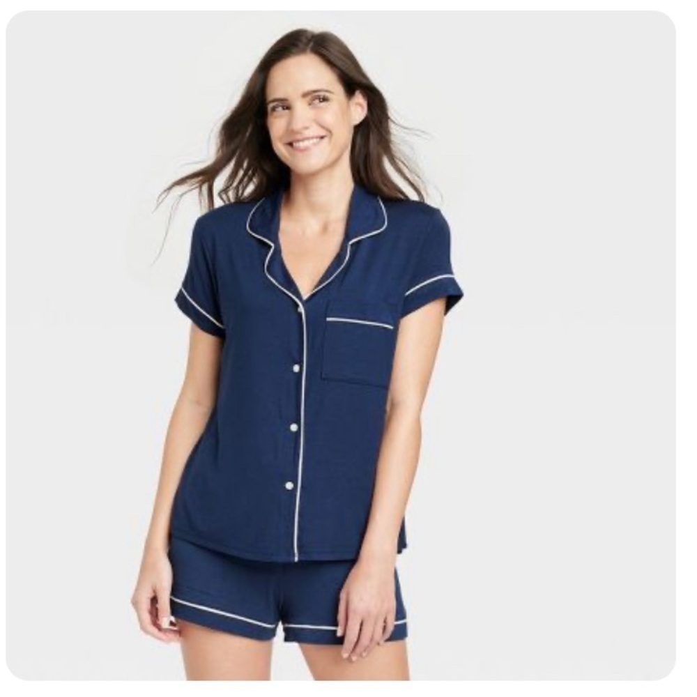 Stars above, navy blue pajamas, short sleeves, shorts, size m, worn 1x, target​​